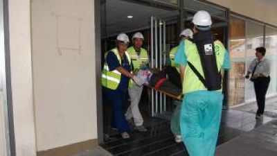 Simulacro de evacuaci�n en la Legislatura