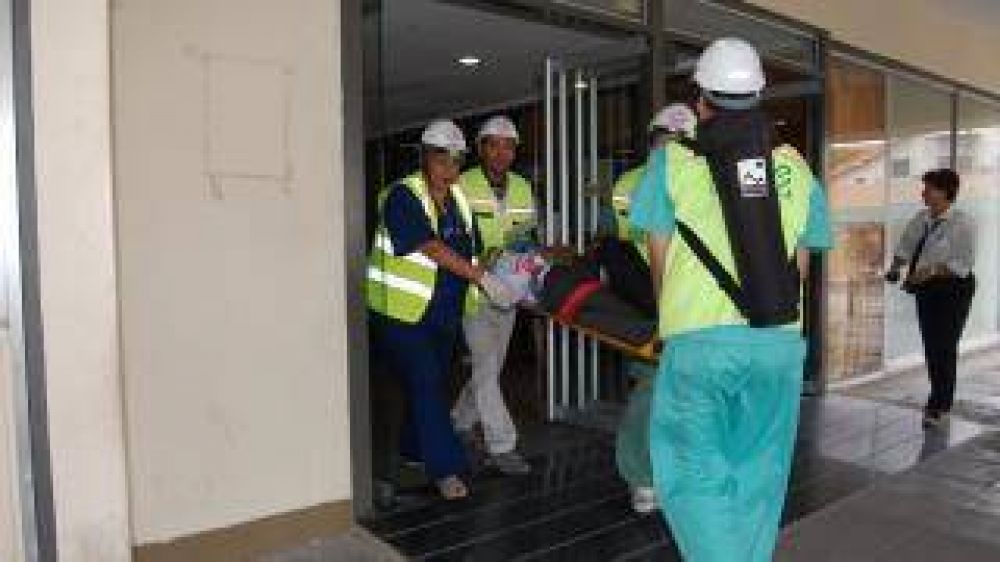 Simulacro de evacuaci�n en la Legislatura