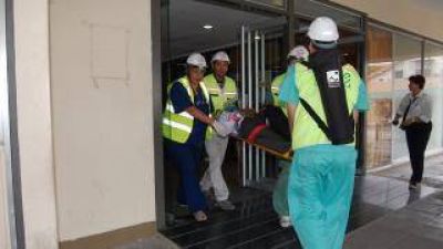 Simulacro de evacuaci�n en la Legislatura