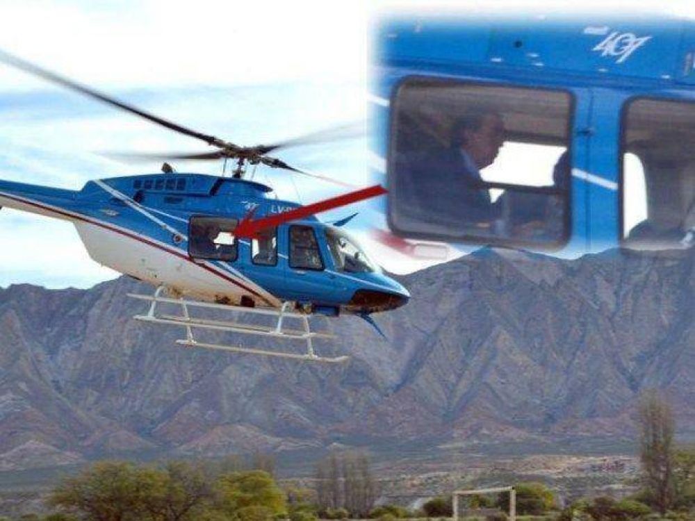 Rodolfo usa el helic�ptero de la Provincia