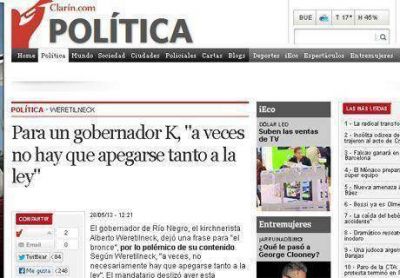 M�ltiples organizaciones criticaron pol�micos dichos de Weretilneck