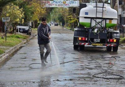 Realizaron trabajos de limpieza en San Fernando luego de la lluvia