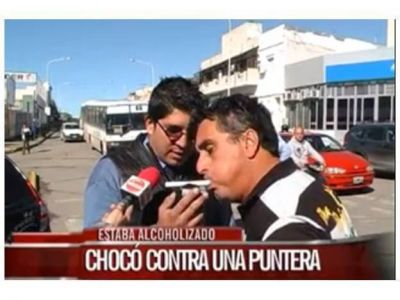 Un automovilista excedido de alcohol choc� una puntera en Cinco Esquinas