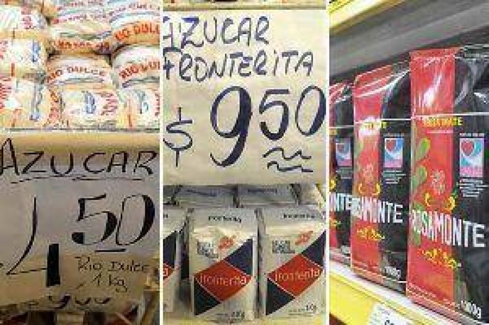Se increment� un 15% el precio del az�car y un 7% el kilogramo de yerba