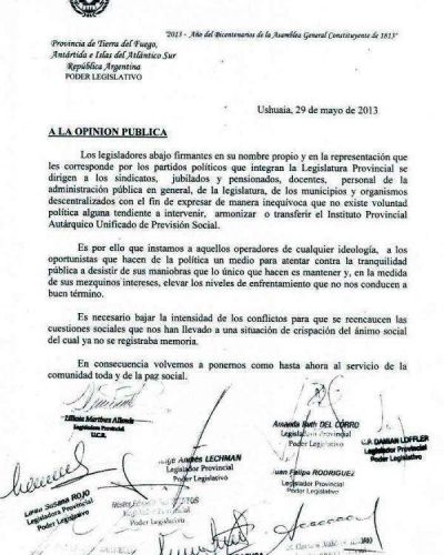 Los Legisladores negaron intento de armonizar o transferir el IPAUSS