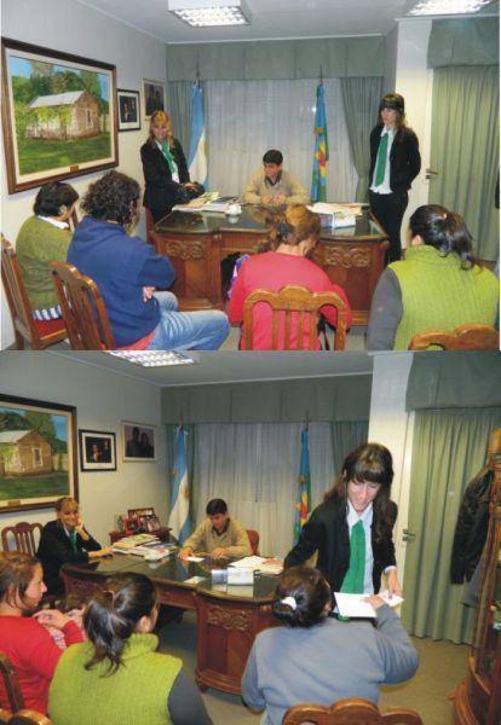 El Intendente Municipal de Roque P�rez, Juan Carlos Gasparini entreg� pensiones y manifest� que �una pensi�n es una conquista social�