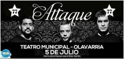 El 5 de julio llega Attaque 77 al Teatro Municipal