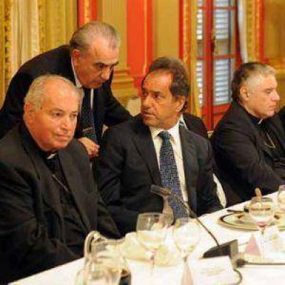 Scioli se reuni� con obispos