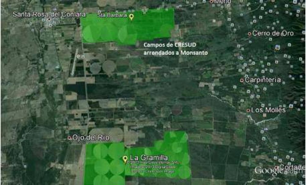 Santa Rosa consume agua del subsuelo de los campos de Monsanto