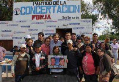  Concertaci�n-Forja: Acosta inaugur� local y sum� afiliados en San Bernardo