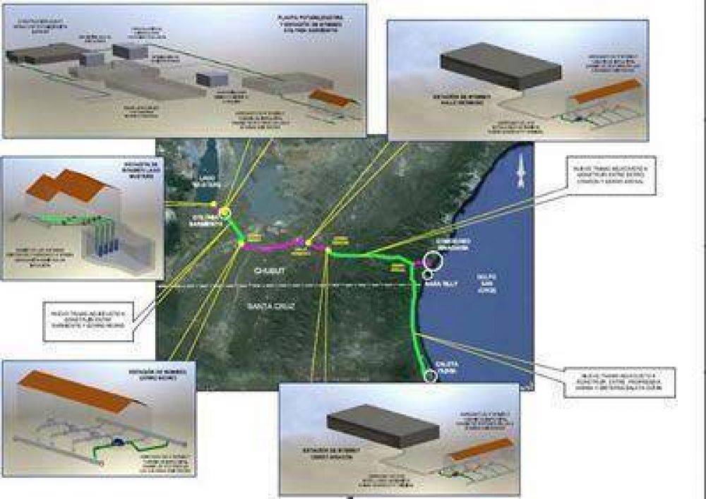 Avances en la obra del Lago Musters que beneficiar� con agua a Caleta
