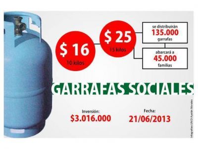 El 21 de junio se lanzar� oficialmente el programa Garrafa Social