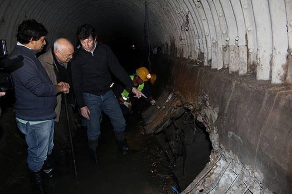 Posse recorri� las nuevas obras pluviales en Boulogne 