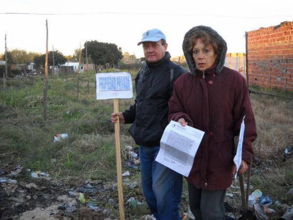�Ya estamos en los terrenos y si alguien se mete estar�a cometiendo un delito�