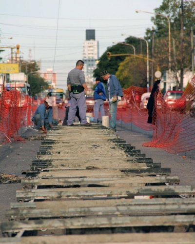 En San Miguel ya est�n trabajando en el Boulevard de la Avenida Presidente Per�n