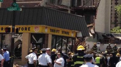 Colaps� un edificio en Filadelfia