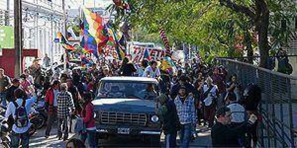 Marcha del Consejo Plurinacional Ind�gena hasta la Casa de Gobierno