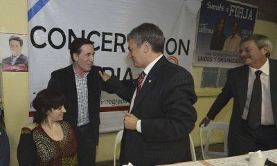 EL INTENDENTE DAR�O D�AZ P�REZ Y EL SUBSECRETARIO GENERAL DE LA PRESIDENCIA DE LA NACI�N  GUSTAVO L�PEZ, EN ACTO CONMEMORATIVO