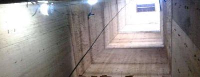 Un obrero cay� siete pisos por el hueco del ascensor