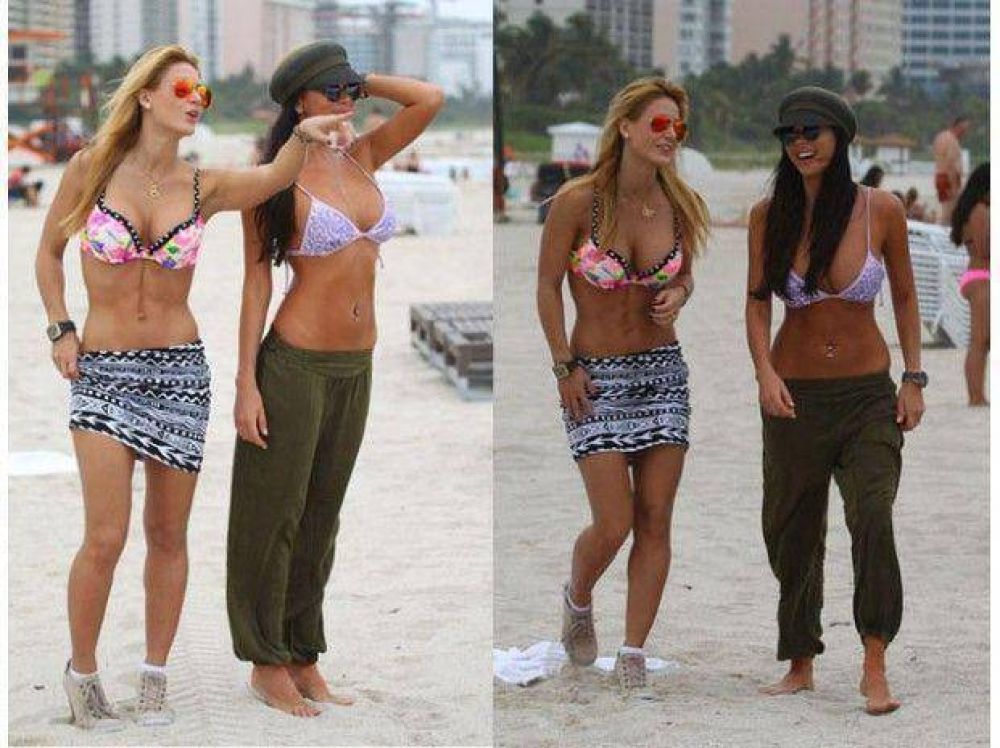 J�sica Cirio y Karina Jelinek calentaron las playas de Miami