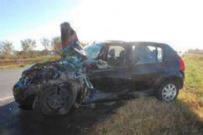 Triple choque en la ruta 158
