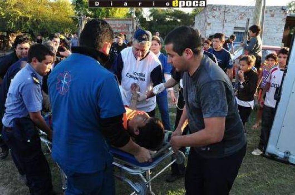 Dram�tico rescate a un joven que cay� en un pozo