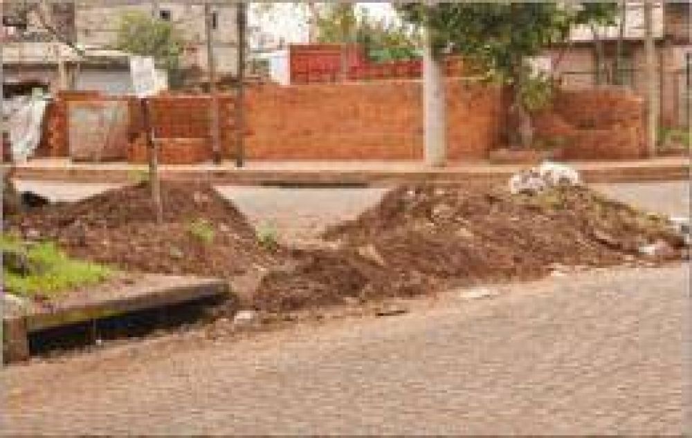 Reclaman que la Municipalidad retire los mont�culos de tierra de la Chacra 226