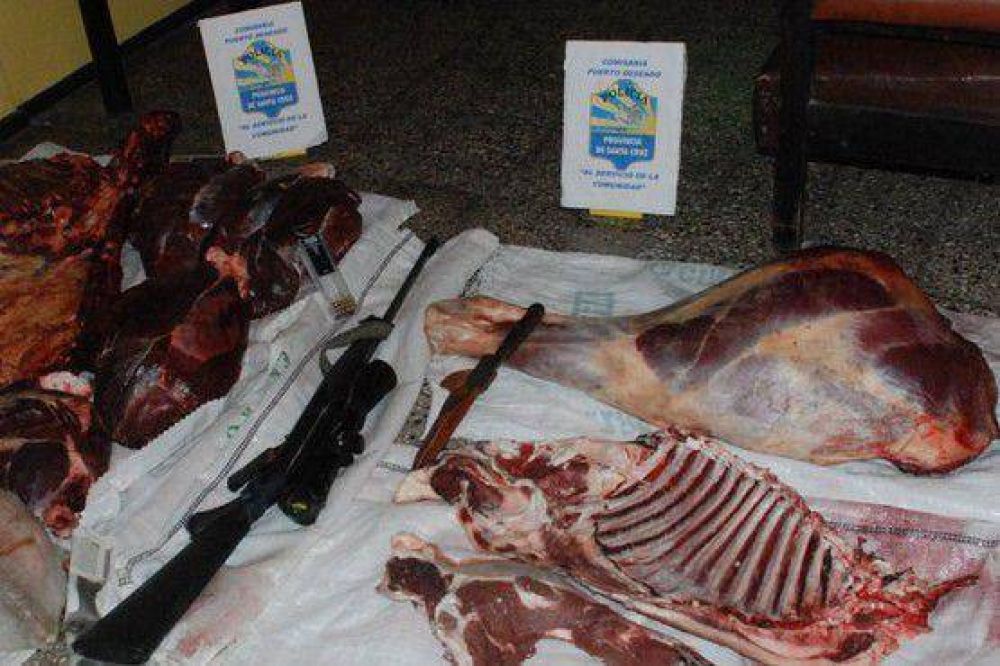 Secuestran varios kilos de carne en operativo policial contra el abigeato