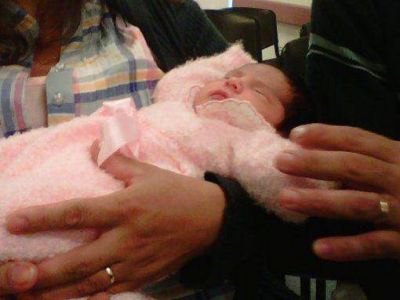 Constanza Guadalupe, la primera beba nacida por fertilizaci�n asistida en el hospital Madariaga