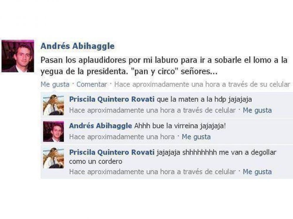 La embajadora del Malbec y virreina de Luj�n se despach� con todo v�a Facebook contra la Presidenta