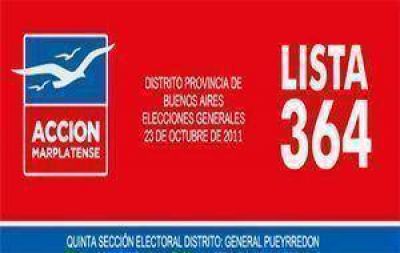 Acci�n Marplatense con lista propia y adhiriendo al Frente para la Victoria