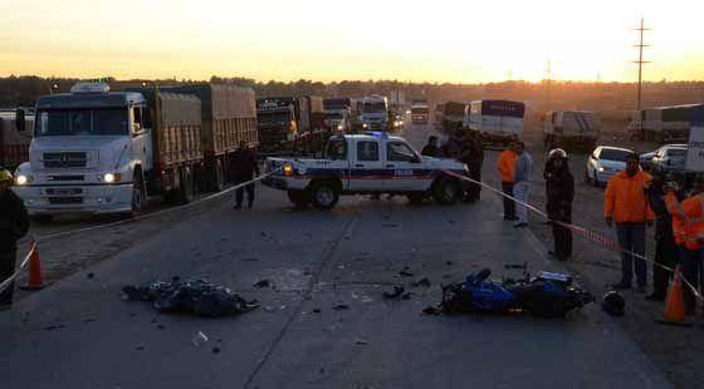 Muri� un motociclista en un accidente de tr�nsito