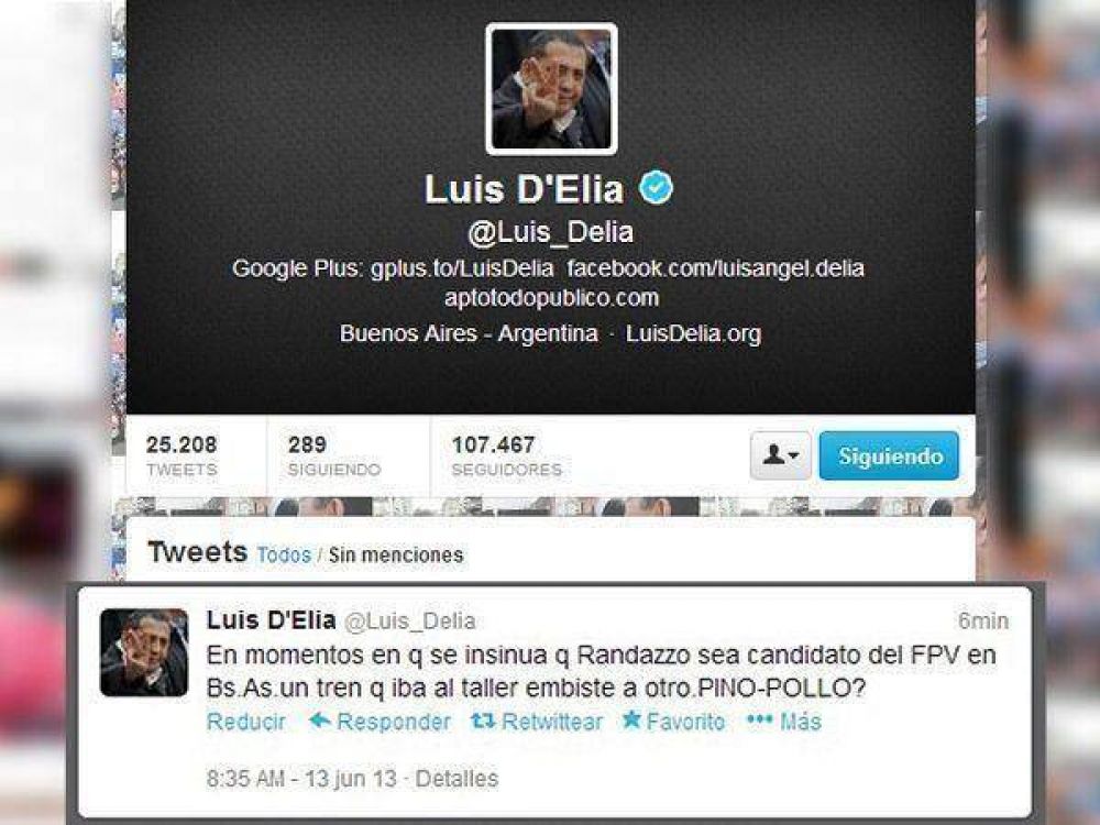 Luis D'El�a apel� a una llamativa teor�a conspirativa para explicar la tragedia