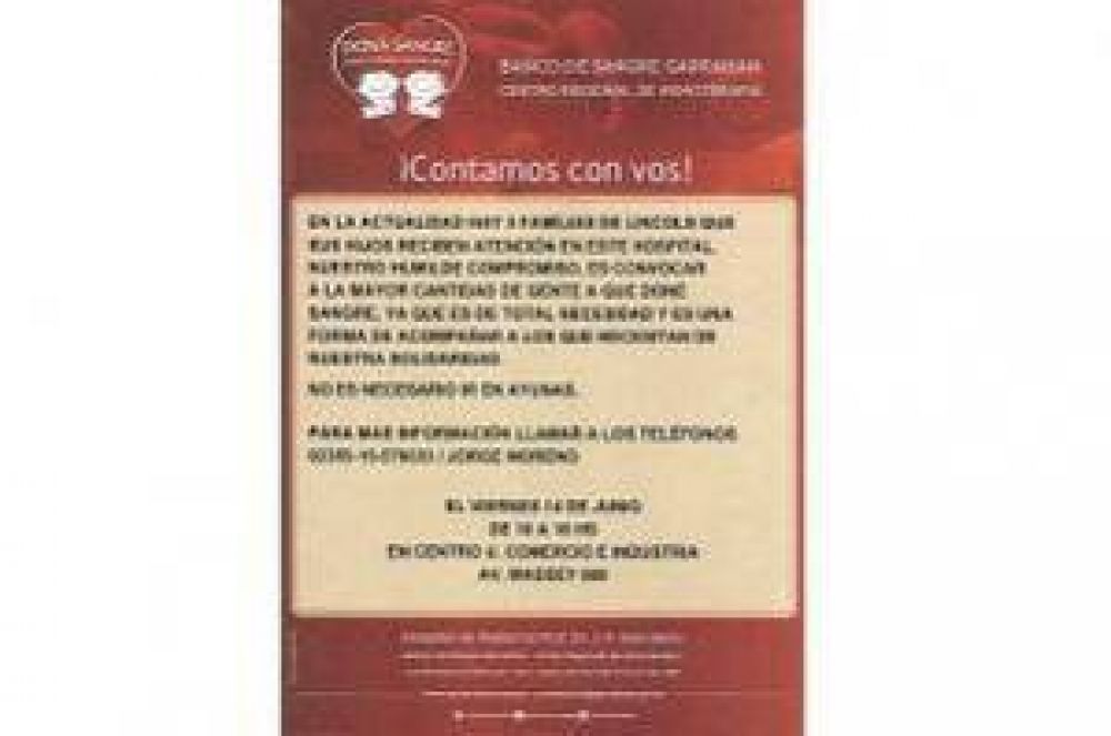 Colaboremos donando sangre