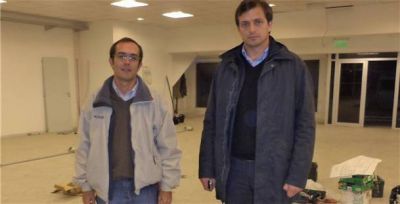 El intendente Bucca junto a Marcos Pisano recorrieron la obra de la nueva oficina de Anses