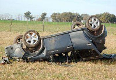Volcaron dos veh�culos en la ruta N� 32: no hubo heridos de gravedad