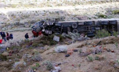 Conductor que sali� de R�o Gallegos con su cami�n volc� en la ruta Nacional N� 3