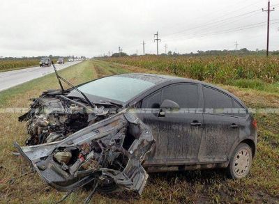 Cinco veh�culos involucrados en dos choques consecutivos y en el mismo lugar de la Ruta 16
