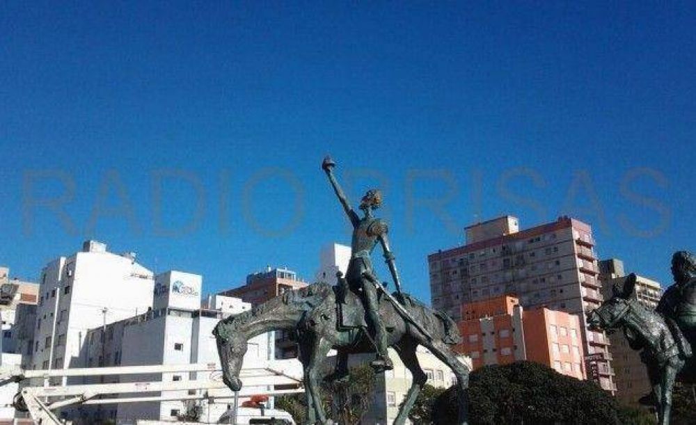 Repararon monumento de Don Quijote de Plaza Espa�a