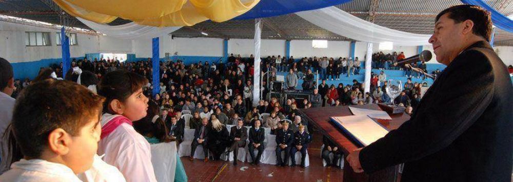 El Vicegobernador Sergio Casas tom� promesa de Lealtad a la Bandera