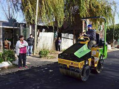El Municipio paviment� la calle Ant�rtida Argentina entre Demarchi y el zanj�n de la Ruta 197