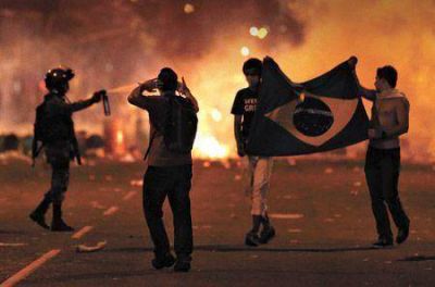 Las manifestaciones marcan el ritmo en Brasil