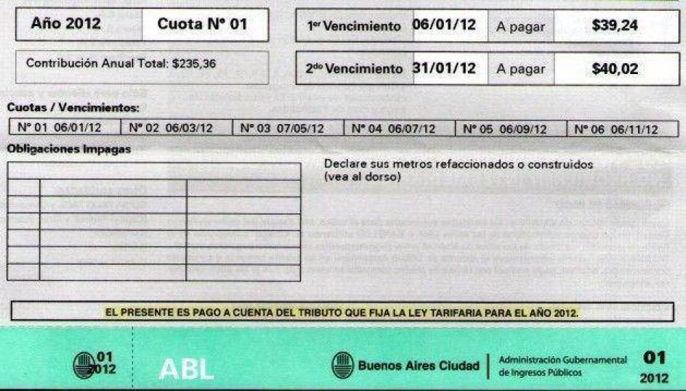 Se actualiza el ABL