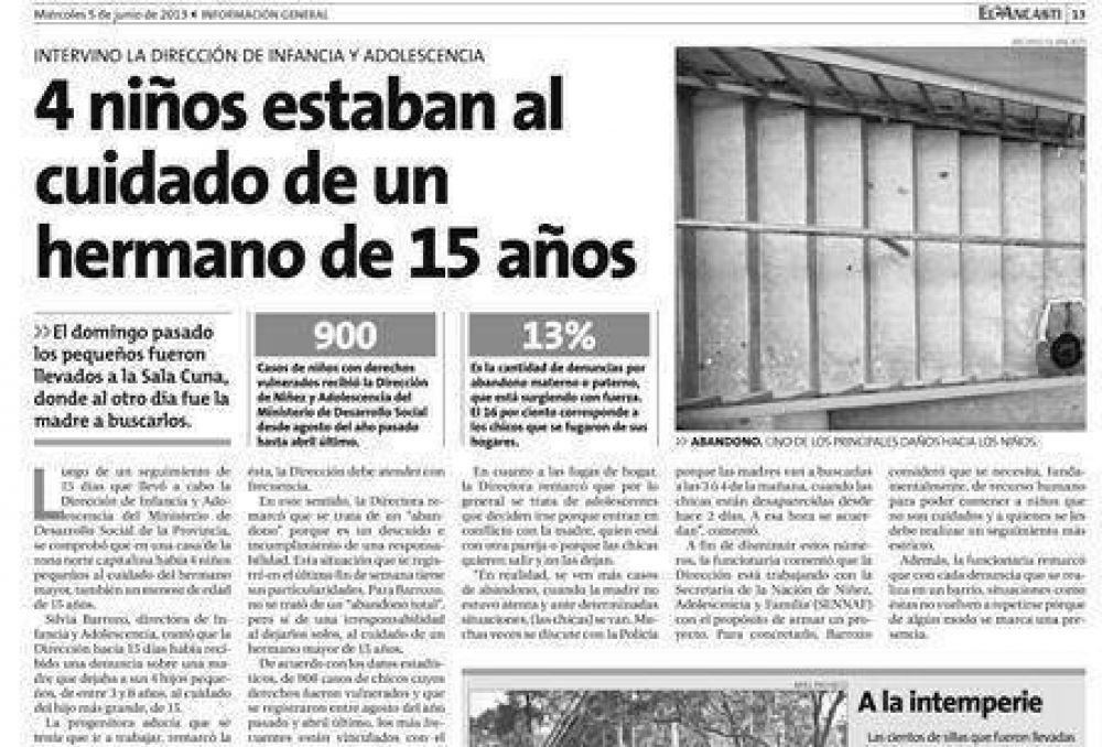 Otra vez dej� abandonados en su casa a sus hijos peque�os