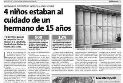 Otra vez dej� abandonados en su casa a sus hijos peque�os