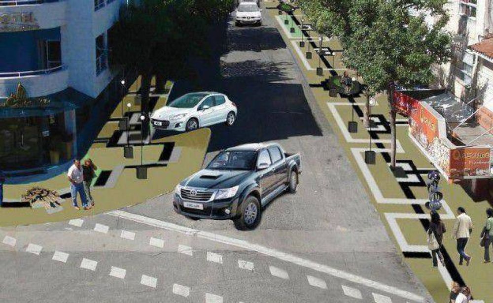 Comenz� la ampliaci�n de la peatonal de Villa Carlos Paz