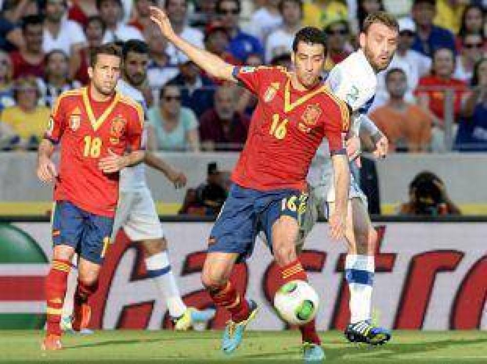 Italia y Espa�a no se sacan diferencias en la Copa Confederaciones