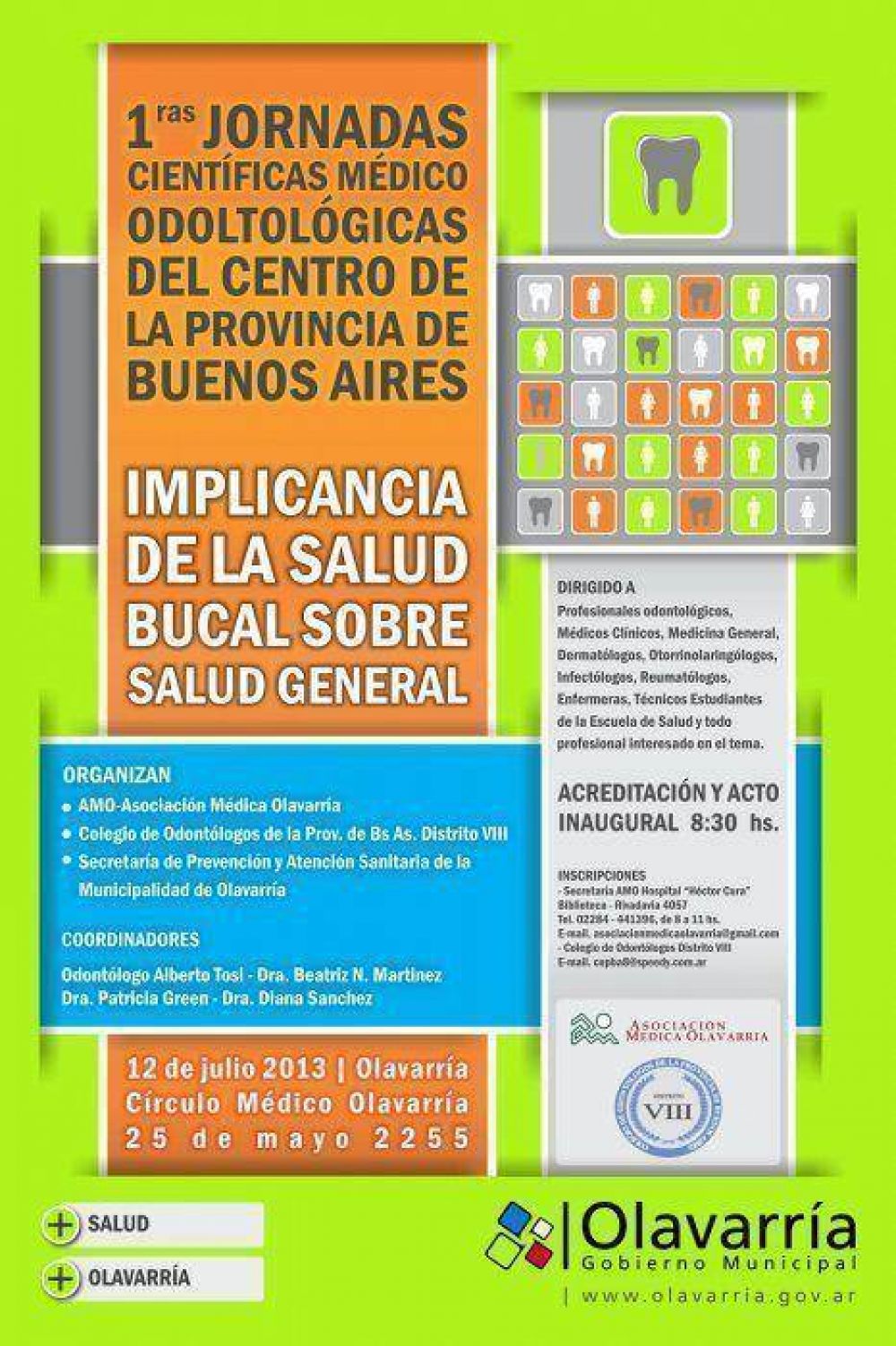 Olavarr�a sede de las Primeras Jornadas Cient�ficas M�dico Odontol�gicas del Centro de la Provincia