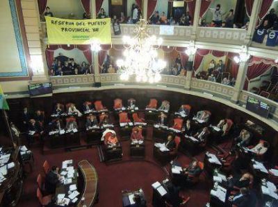 Greenpeace irrumpe en el Senado Provincial reclamando por la Reserva del Puerto