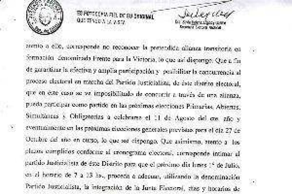 Para la Justicia, la alianza del PJ y el Movimiento Viable
